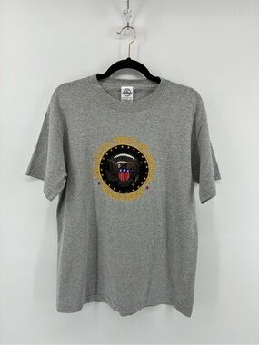 The United States Of America Embroidered Logo T-Shirt Medium Eagle Patriot USA